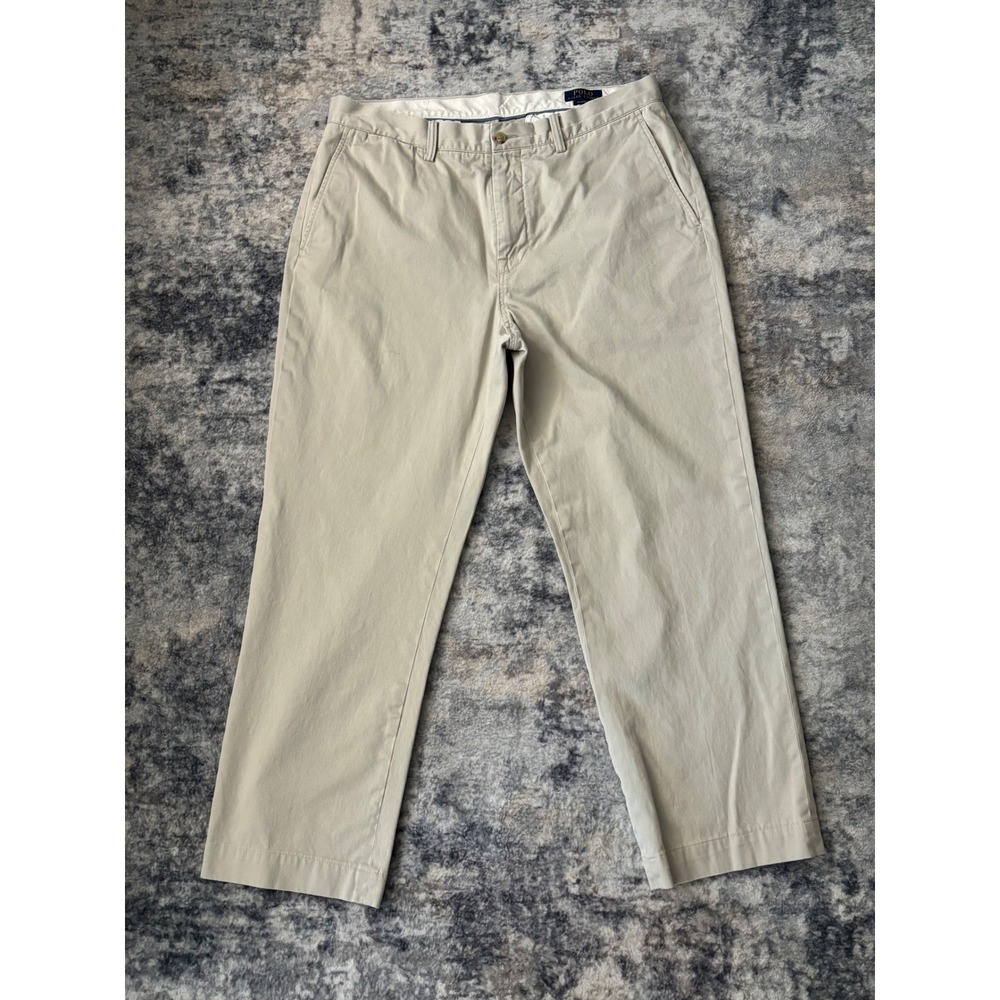 Polo Ralph Lauren Mens Size 35x30 Classic Fit Chinos Khaki‎ Cotton Twill Pants
